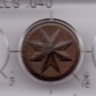 Goodyear Hard Rubber Button -- 9/16" -- 8 Pointed Star / Flower *