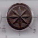Goodyear Hard Rubber Button -- 1/2" -- 8 Pointed Star / Flower *