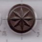 Goodyear Hard Rubber Button -- 1/2" -- 8 Pointed Star / Flower *