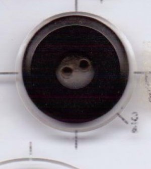 Goodyear Hard Rubber Button -- 3/4" -- Indented Center *