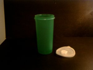 Tupperware -- Tall Round Juice Container - green - (B-1)