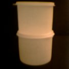 Tupperware -- 20 oz White Canisters -- set of 2 (B-1)
