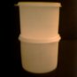 Tupperware -- 20 oz White Canisters -- set of 2 (B-1)