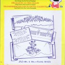 3745 - Mr. and Mrs. Floral Motifs - Aunt Martha's Hot Iron Transfer - (T-Bla-L-16)