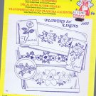 3805 - Flowers for Linens - Aunt Martha's Hot Iron Transfer - (T-Bla-L-16)
