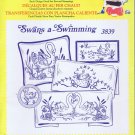 3839 - Swans a Swimming - Aunt Martha's Hot Iron Transfer - (T-Bla-L-16)
