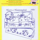 3880 - Hearts and Hummingbirds - Aunt Martha's Hot Iron Transfer - (T-Bla-L-16)