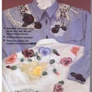 207 - Pansy Basket and Rose Trellis Shirt by Gooseberry Hill - (T-Bla-L-16)