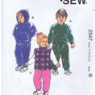 2547 - Kwik Sew - Toddlers Pull-Over Jacket, Vest and Pants - (T-Bla-L-16)
