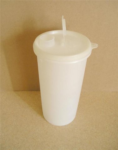 Tupperware -- Tall Round Juice Container - white - (B-1)