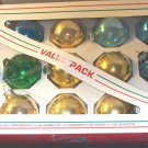 15 Beautiful Green (5) and Gold (10) Round Ornaments