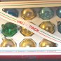 15 Beautiful Green (5) and Gold (10) Round Ornaments