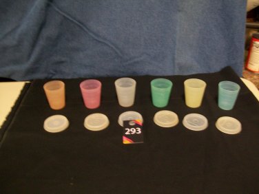 Tupperware -- Set 0f 6 Pastel Midgets -- 2 oz  (#293)