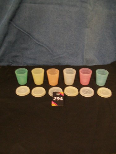 Tupperware Set 0f 6 Pastel Midgets -- 2 oz (#294)