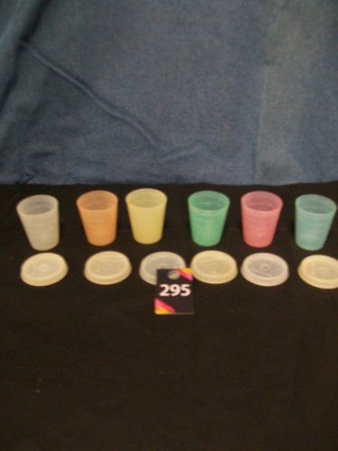 Tupperware Set 0f 6 Pastel Midgets -- 2 oz (#295)