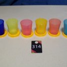 Tupperware Set Of 6 Pastel Midgets -- 2 oz -- (#314)