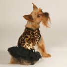 Leopard Print Tank Dress With Matching Hat/Collar XX Small Dog Dress