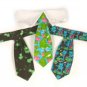 Frog - Dog Tie Gift Set and  Dog Collar Medium
