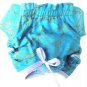 Blue & Shiny Gold Vein Puppy Dog Panties Medium
