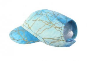 Blue & Gold Visor Cap medium dog hat