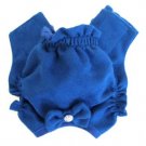 Blue Soft Suede Rhinestone Dog Panties Medium