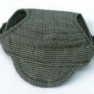 Black & White Plaid Visor Cap Large dog hat