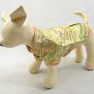 Oriental Cheong-Sam dog Dress Gold  XX-Small