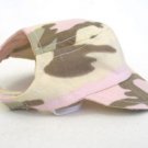 Pink Camo Visor Cap Large dog hat