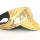 Shiny Gold Visor Cap  X small dog hat
