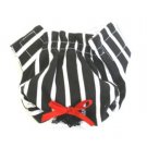 Black & White Striped  Puppy Panties /Dog Panties X Large
