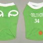 #34 Basketball Dog T-shirt Celtics Medium