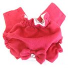 Raspberry Soft Suede Rhinestone Panties Dog Panties Medium