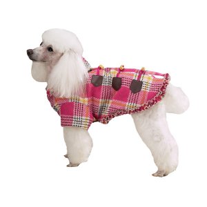 East Side Collection Plaid Toggle Coats Dog Coat Large
