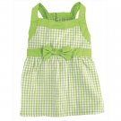 Sale East Side Collection Gingham Dog Dresses Large Parrot Green