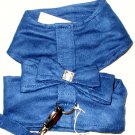 Soft Suede Harness w/Leash - Blue Dog Harness Small