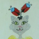 Cat with Lady Bug Clips