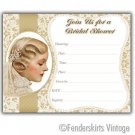 Vintage Antique Lace Wedding Bridal Shower Invitations