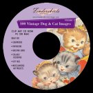 Vintage 40's 50's Dog & Cat Images Clipart Clip Art CD