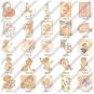 Vintage 50s Baby Shower Card Images Clipart Clip Art CD