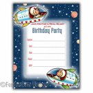Vintage Retro Space Cadet Birthday Party Invitations