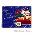 Vintage Repro 1940s Traveling Snowmen Christmas Cards