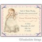 Custom Vintage Baby Rattle Girl Birth Announcements