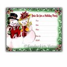 Vintage Retro Snowman Holiday Party Invitations