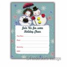 Vintage Retro Snowflake Holiday Party Invitations