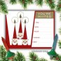 Vintage Retro 3 Santas Holiday Party Invitations