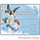 Custom Vintage Baby Stork Birth Announcements