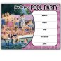 Retro Vintage 1950s Pool Party Invitations
