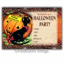 Vintage Retro Jack-OLantern Halloween Party Invitations