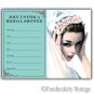 Vintage Retro Rose Bride Wedding Shower Invitations