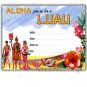 Retro Vintage 1950s Hawaiian Luau Party Invitations